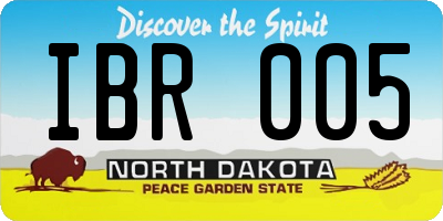 ND license plate IBR005