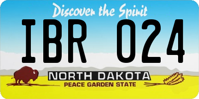 ND license plate IBR024