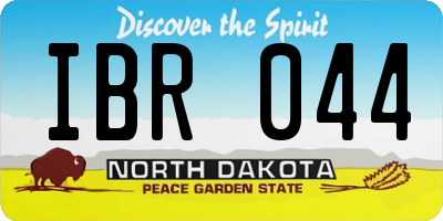ND license plate IBR044