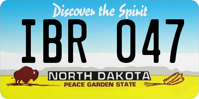 ND license plate IBR047