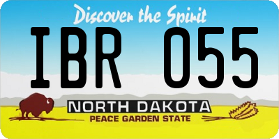 ND license plate IBR055
