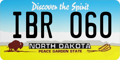 ND license plate IBR060