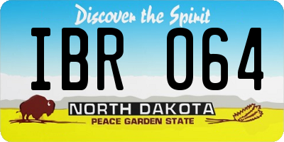 ND license plate IBR064