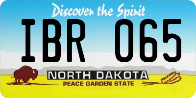 ND license plate IBR065