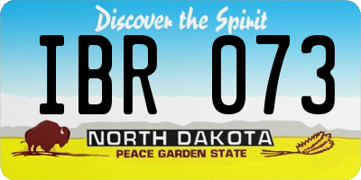 ND license plate IBR073