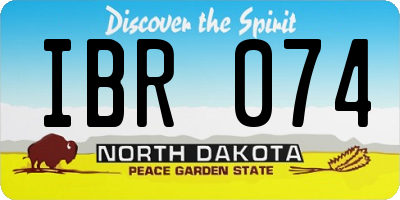 ND license plate IBR074