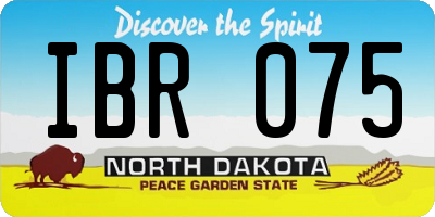 ND license plate IBR075