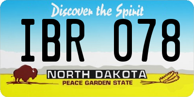 ND license plate IBR078