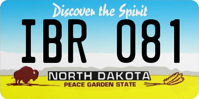 ND license plate IBR081