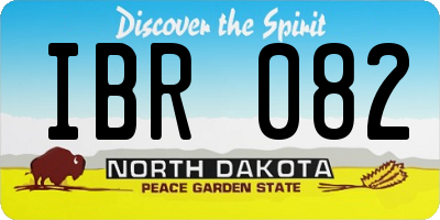 ND license plate IBR082