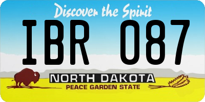 ND license plate IBR087
