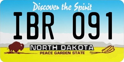 ND license plate IBR091