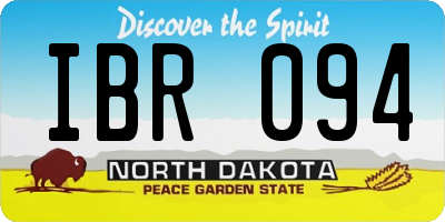ND license plate IBR094