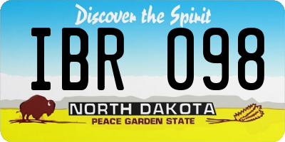 ND license plate IBR098