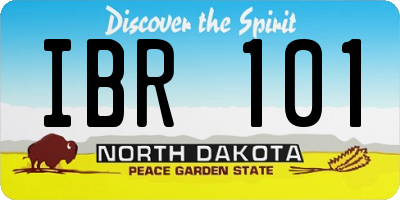 ND license plate IBR101