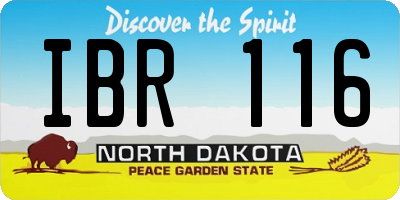 ND license plate IBR116