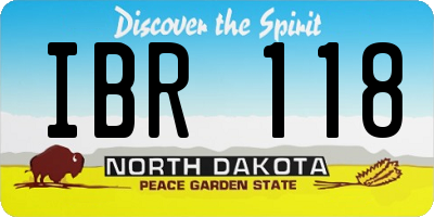 ND license plate IBR118