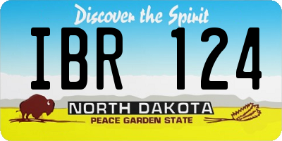 ND license plate IBR124