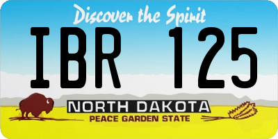 ND license plate IBR125