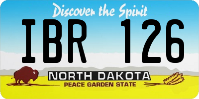 ND license plate IBR126