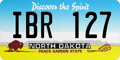 ND license plate IBR127