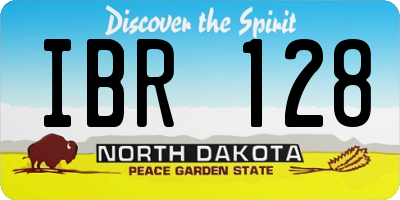 ND license plate IBR128