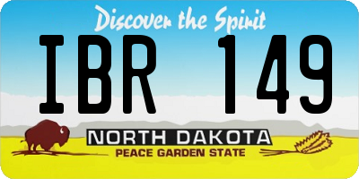 ND license plate IBR149