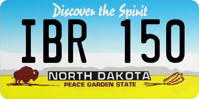 ND license plate IBR150