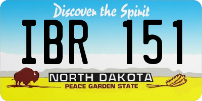 ND license plate IBR151
