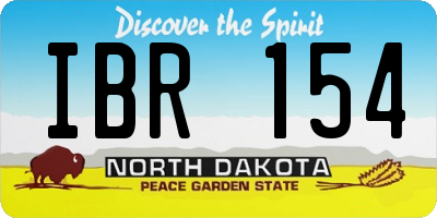 ND license plate IBR154
