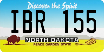 ND license plate IBR155