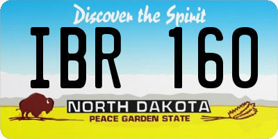 ND license plate IBR160