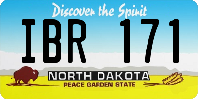 ND license plate IBR171