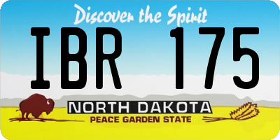 ND license plate IBR175