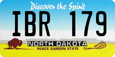 ND license plate IBR179