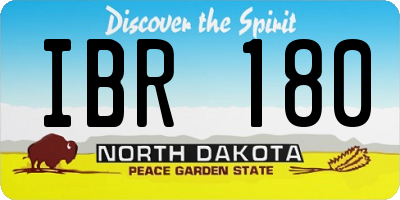 ND license plate IBR180