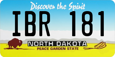 ND license plate IBR181