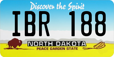 ND license plate IBR188