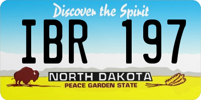 ND license plate IBR197