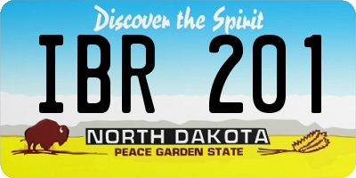 ND license plate IBR201