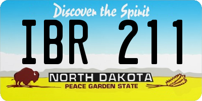 ND license plate IBR211