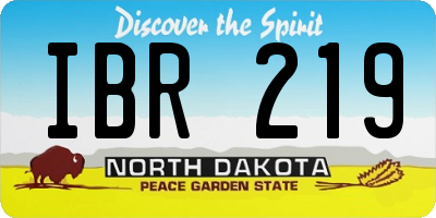 ND license plate IBR219