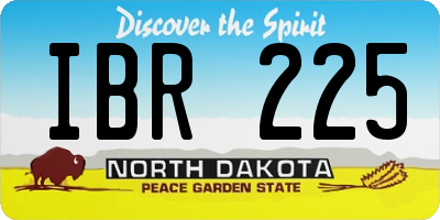 ND license plate IBR225