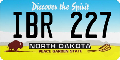 ND license plate IBR227