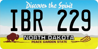 ND license plate IBR229
