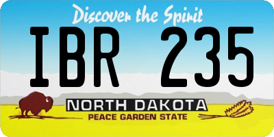 ND license plate IBR235