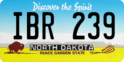 ND license plate IBR239