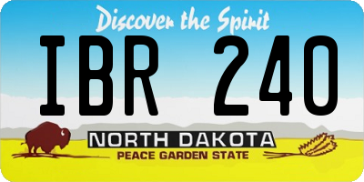 ND license plate IBR240