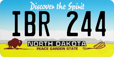 ND license plate IBR244