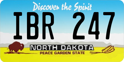 ND license plate IBR247